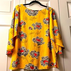 Banana Republic Printed flounce sleeve Blouse